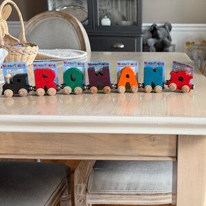 NWT Colorful Wooden Name Train - Rowan